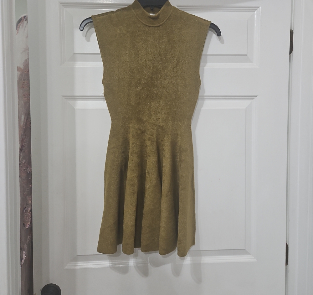 Ronny Kobo Olive Green Sleeveless Dress NwT